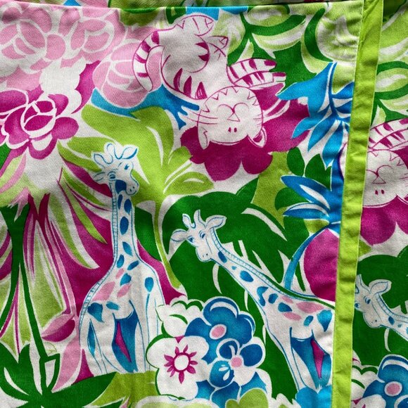 Island Republic Skort Women's 8 Pink‎ Green Floral Giraffes Lions Activewear - Picture 6 of 11